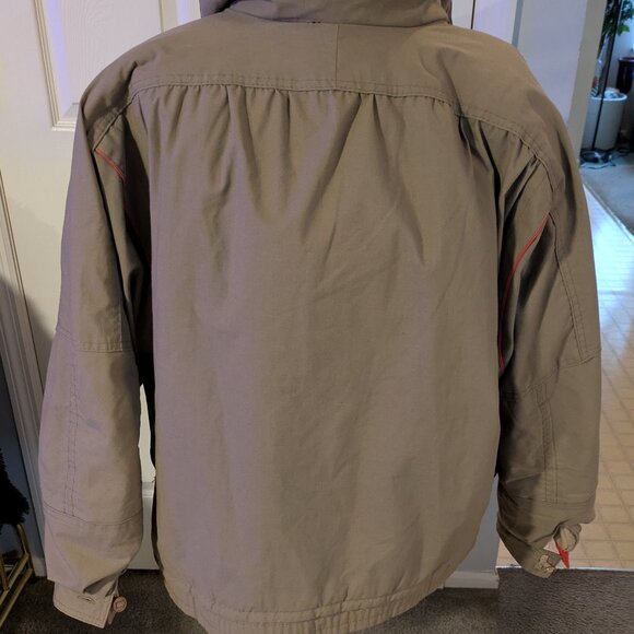 VTG 90's women's IZZI winter jacket orange/tan , size-large - Picture 4 of 9